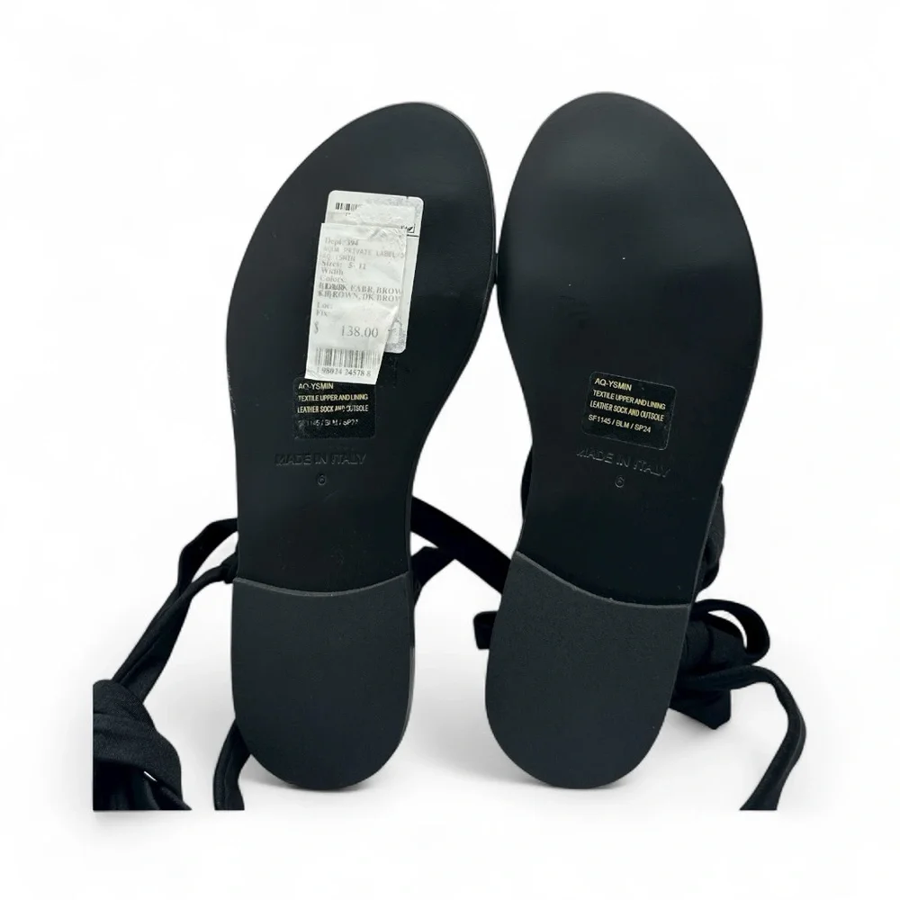 New in box, Aqua Women's Yasmin‎ Ankle Tie Strappy Toe Ring Sandals